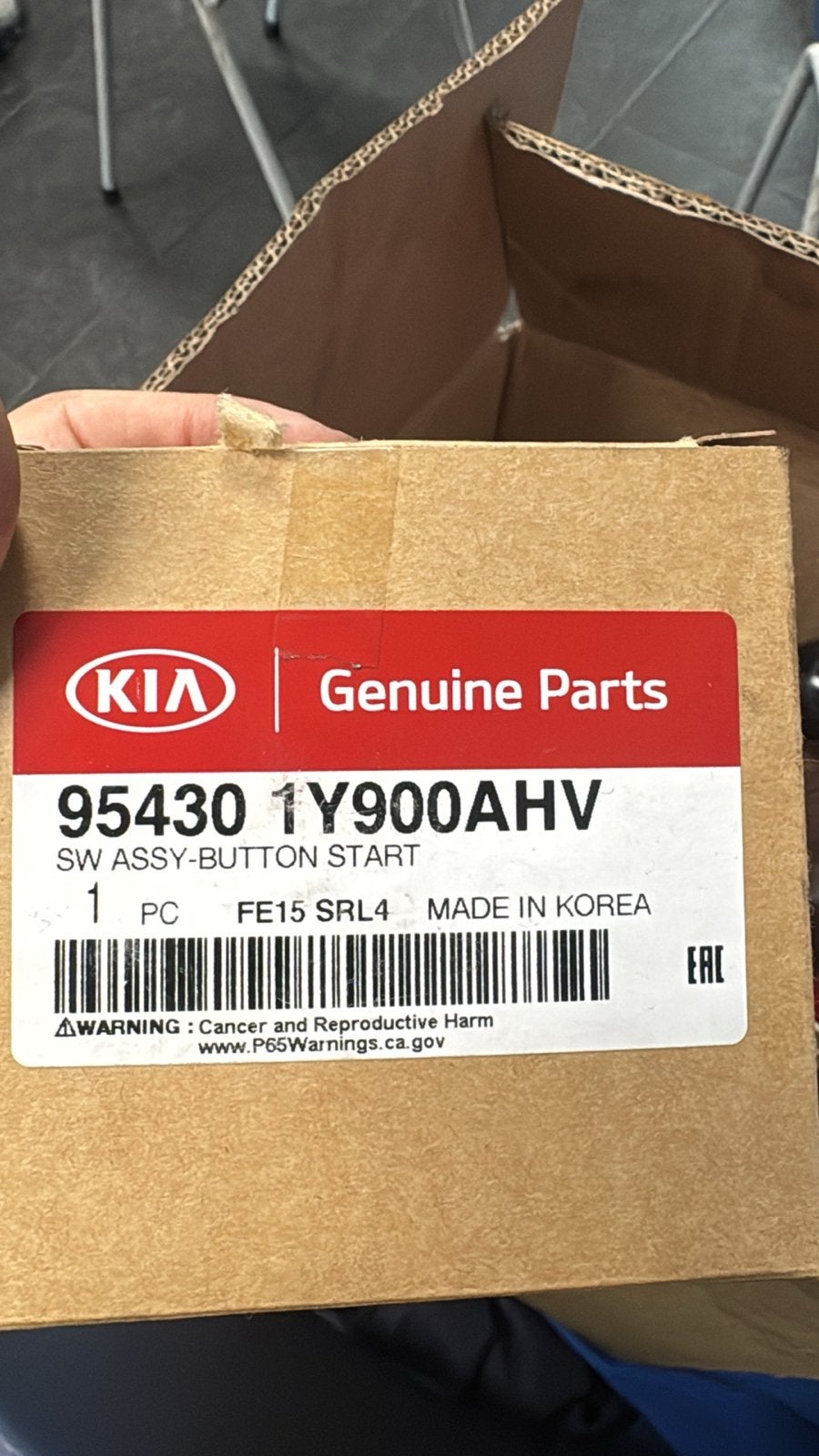 Originele KIA Picanto Startknop 954301Y900AHV Nieuw, Auto-onderdelen, Ophalen, Nieuw, Kia