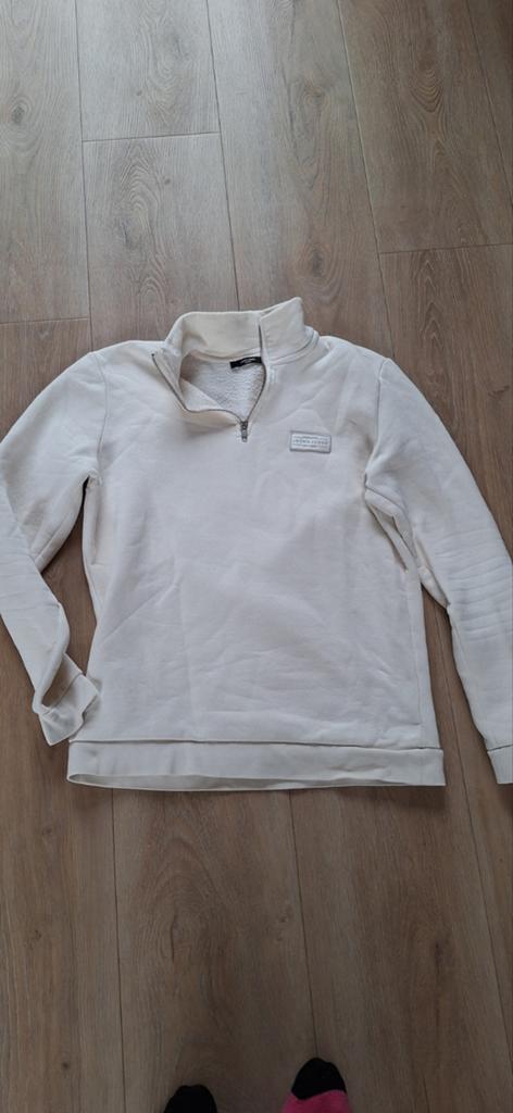 Crèmekleurige Schipperstrui met Rits - Jack & Jones mt M, Maat 48/50 (M), Beige, Ophalen of Verzenden, Gedragen
