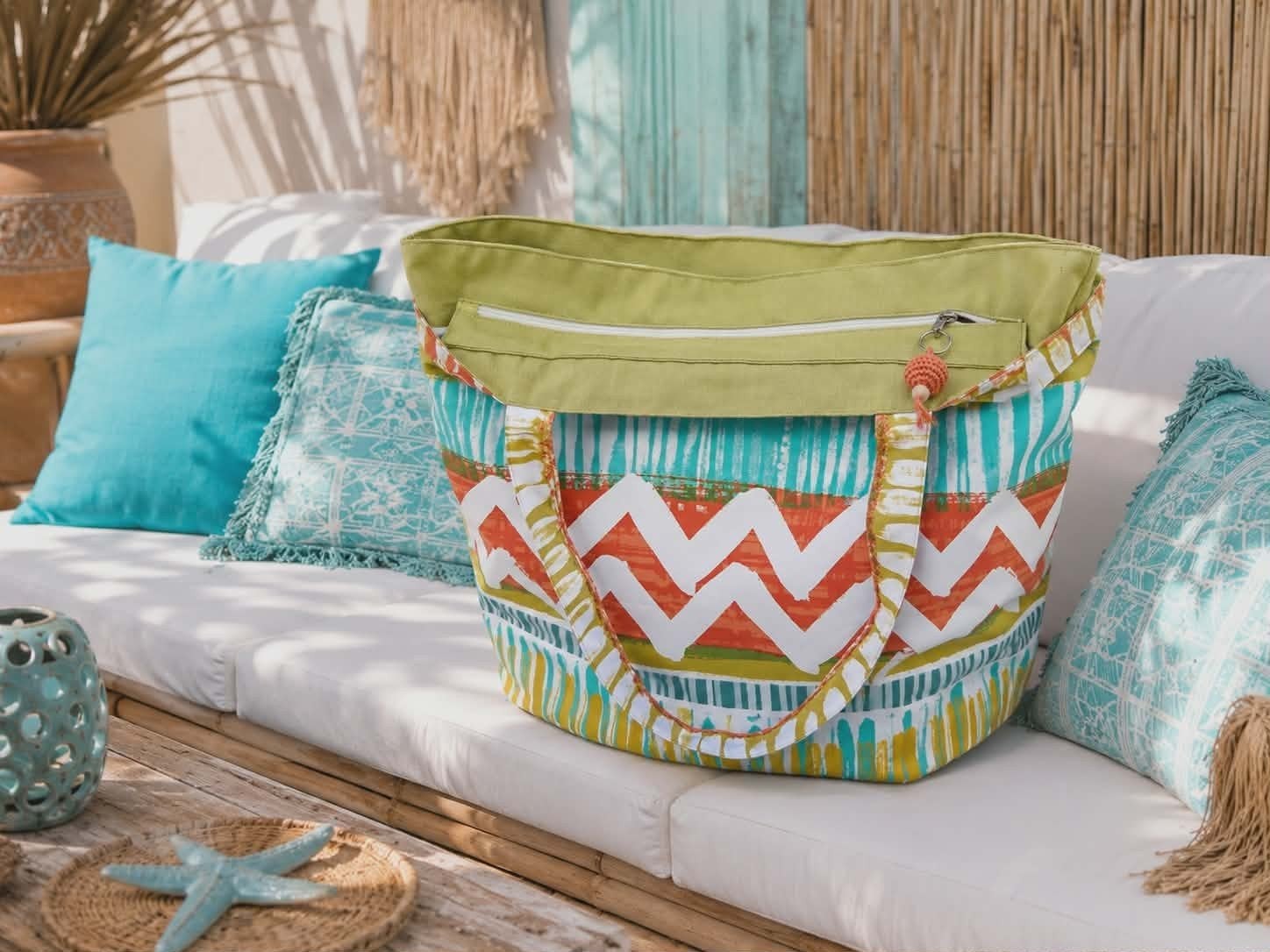 XXL strandtas, 40 tot 60 cm, 30 cm of meer, Overige kleuren, Nieuw