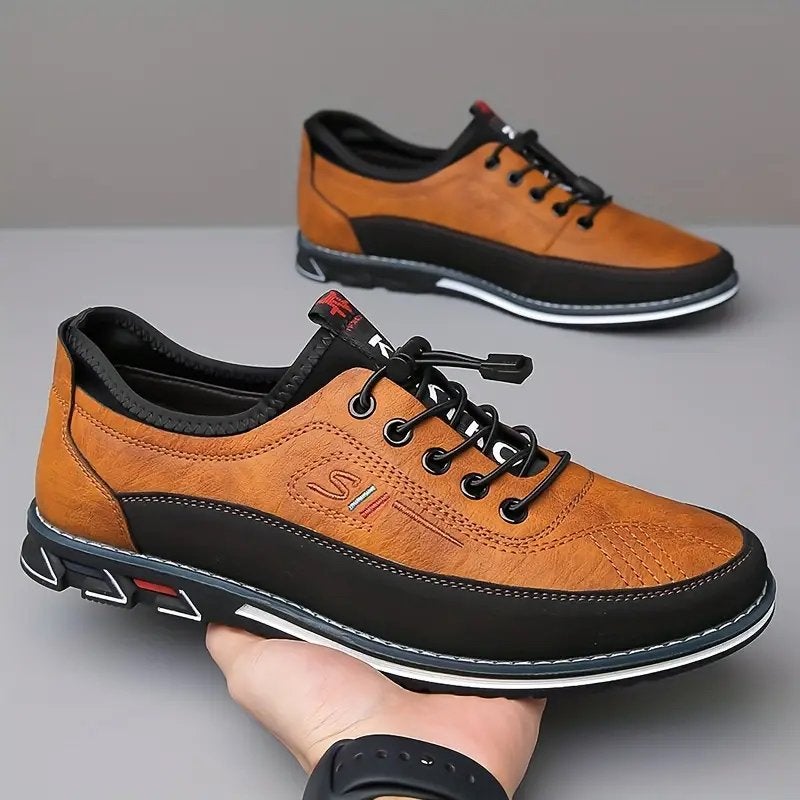 Heren leren casual schoenen maat 43, Loafers, Bruin, Nieuw, Ophalen of Verzenden
