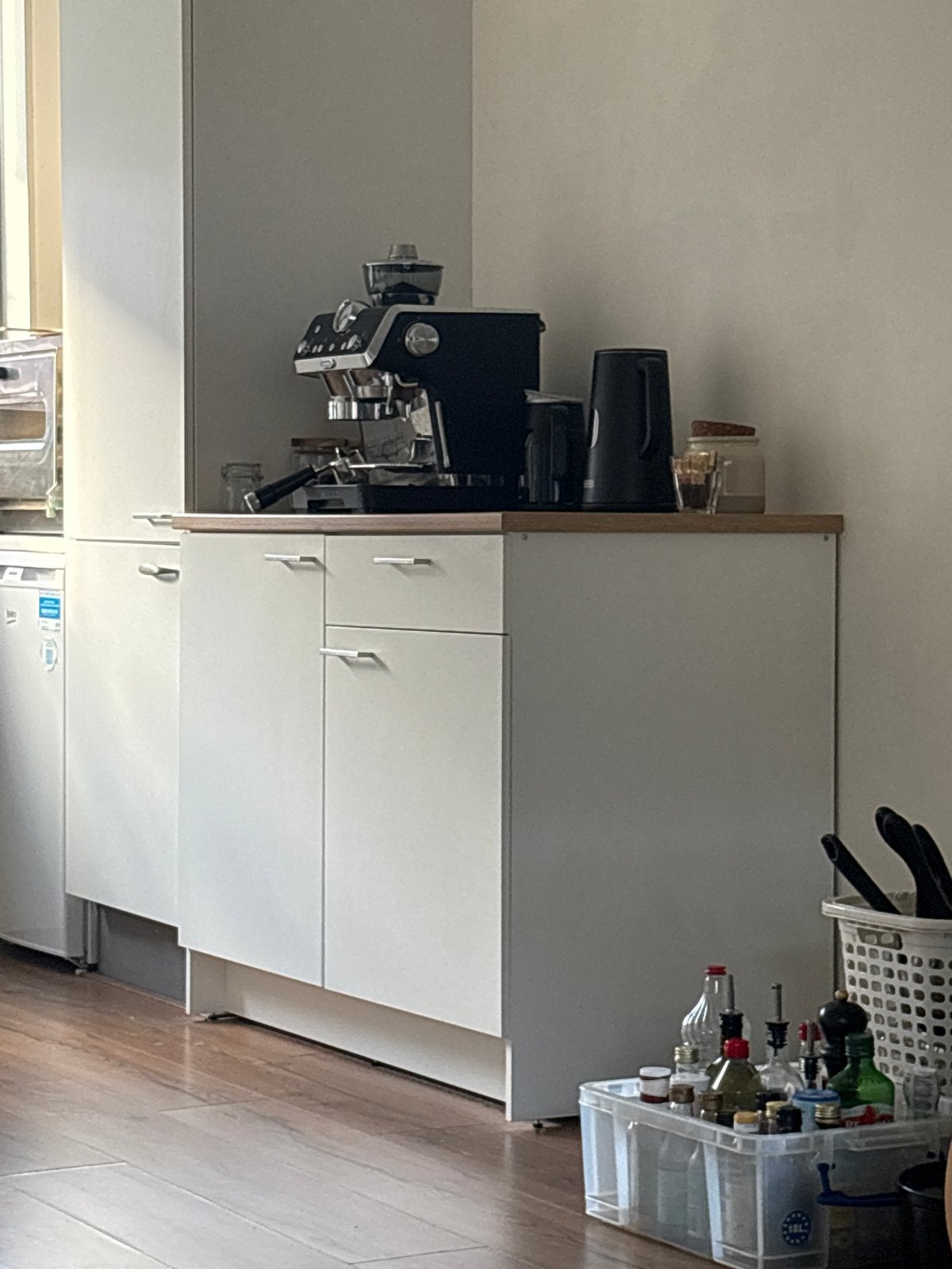 Gloednieuw IKEA KNOXHULT Keukenmeubel - Wit/Eiken, 100 tot 150 cm, Wit, Nieuw, Ophalen of Verzenden