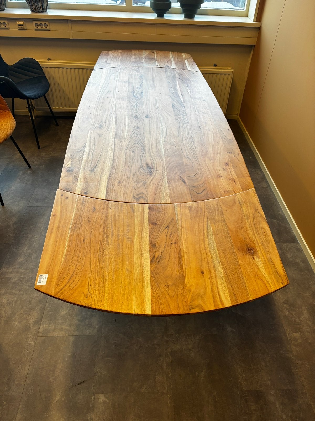Uitschuifbare eettafel 1.75m - 2.75m met zijplanken, Huis en Inrichting, Ophalen, Gebruikt, 150 tot 200 cm, Rechthoekig