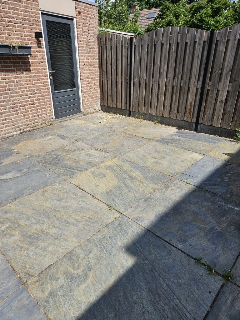 Grote natuursteen tuintegels 100x100 cm, Tuin en Terras, Tegels en Klinkers, Ophalen, Gebruikt, Terrastegels, Natuursteen