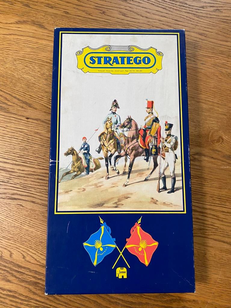 Vintage stratego van Jumbo in blauwe doos, Een of twee spelers, Ophalen of Verzenden, Gebruikt