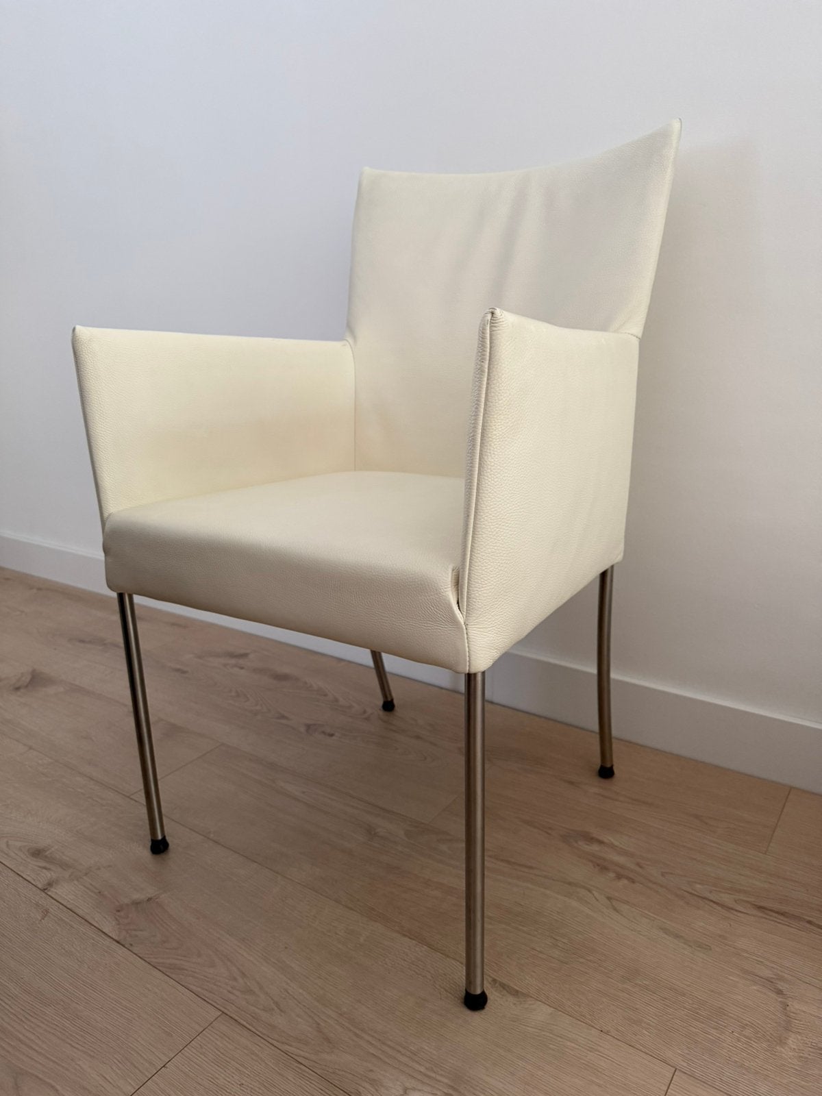 Vier Bert Plantagie stoelen, Ophalen, Gebruikt, Wit, Leer