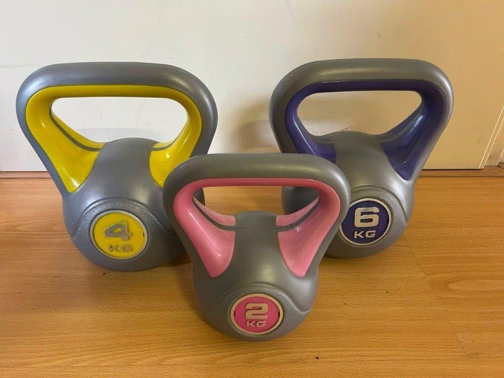 kettelbell set, Sport en Fitness, Ophalen, Zo goed als nieuw, Kettlebell