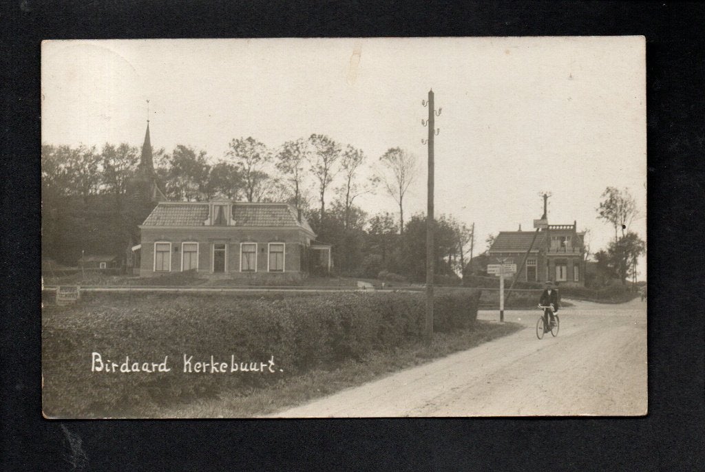 Birdaard, Kerkebuurt. Gelopen fotokaart 1924., Ophalen of Verzenden, 1920 tot 1940, Gelopen, Friesland