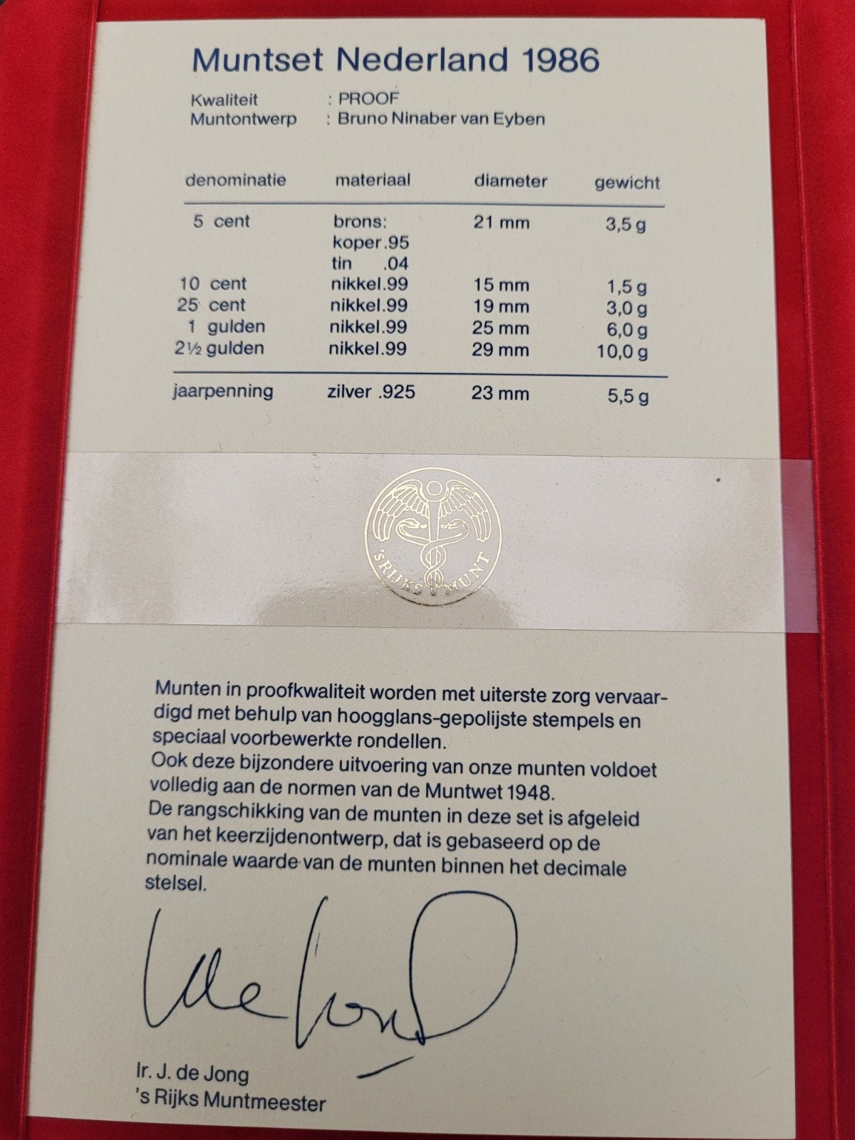 Muntset Nederland 1986 (k1), Postzegels en Munten, Ophalen of Verzenden, Koningin Beatrix