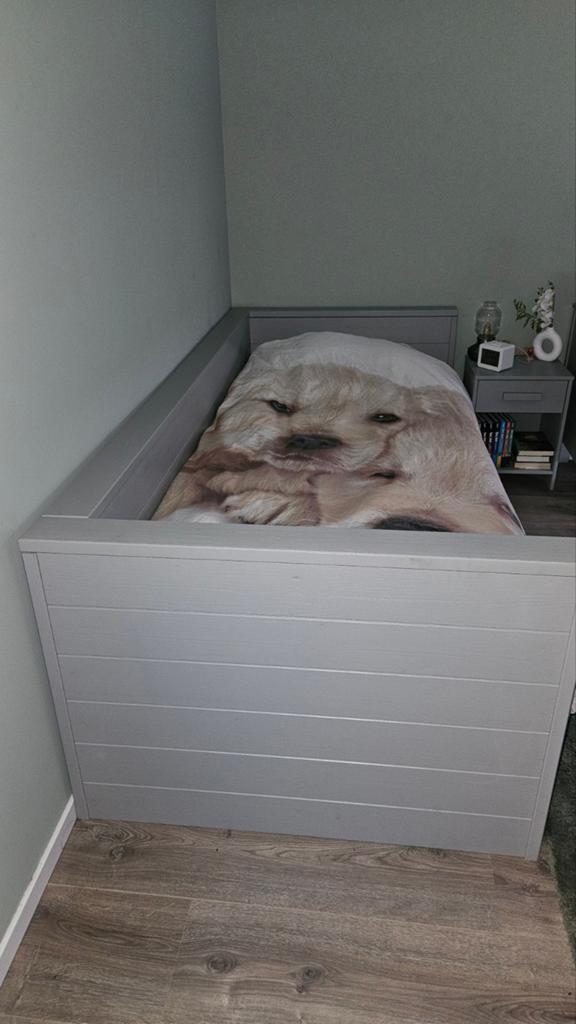 Complete Woood Dennis slaapkamer, Ophalen, Gebruikt, 90 cm, Eenpersoons
