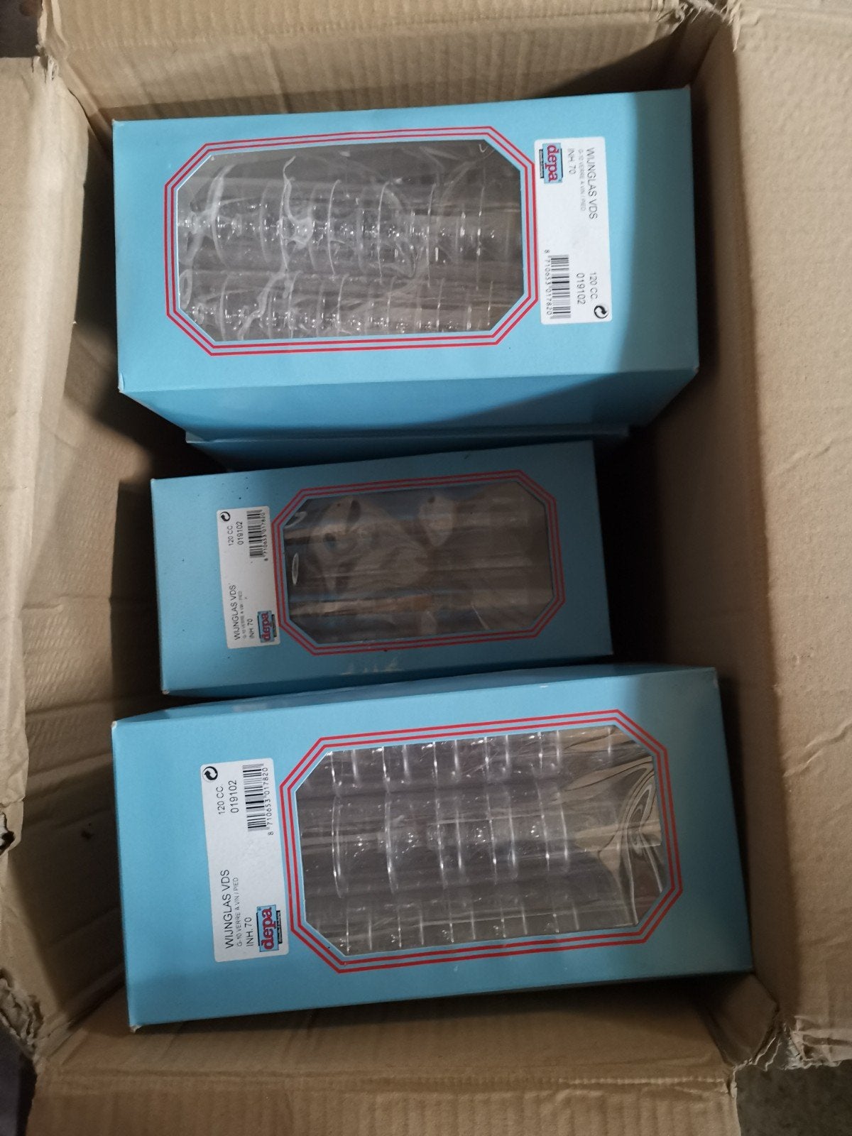 Depa Wegwerp Wijnglazen 120cc - 6x70 stuks (Nieuw), Huis en Inrichting, Ophalen of Verzenden