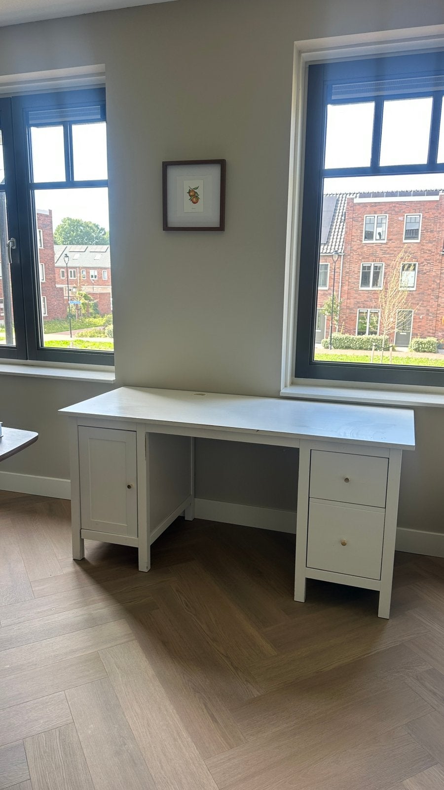 Ikea bureau Hemnes (wit), Huis en Inrichting, Overige typen, Gebruikt, Hout, 65 cm