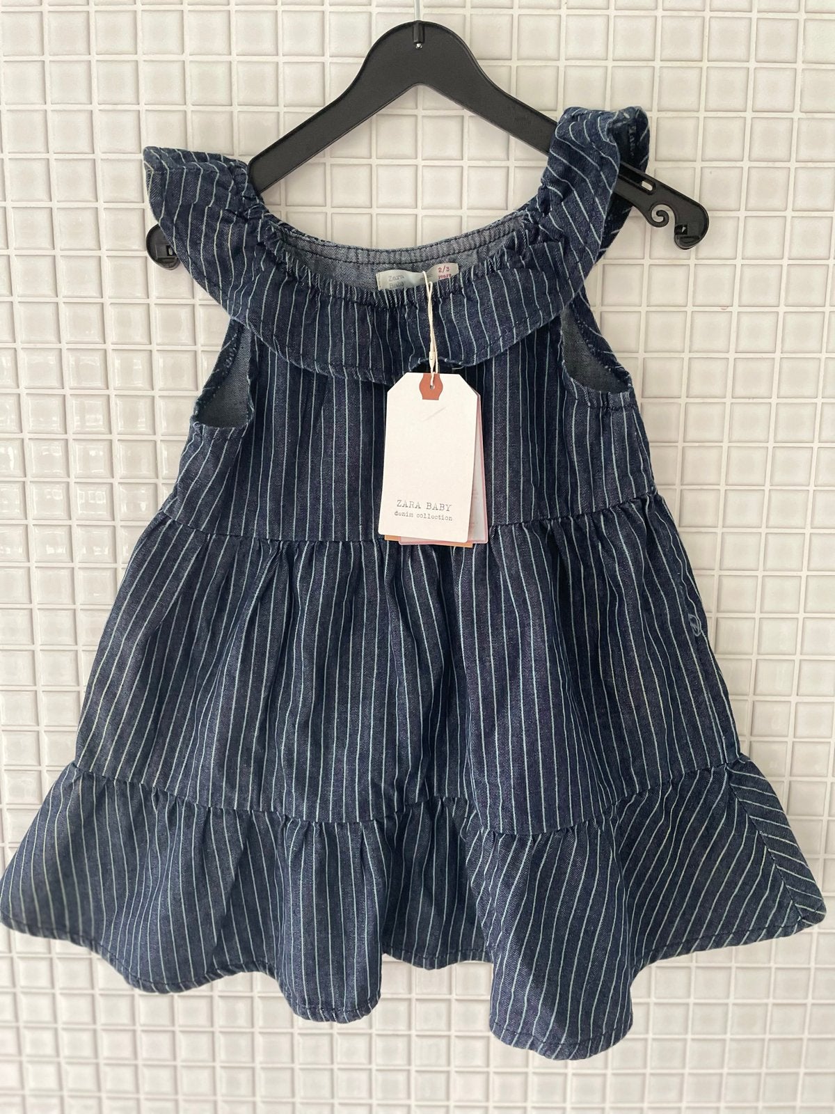 Zara gestreept denim jurkje maat 98 nieuw!, Verzenden, Nieuw, Meisje, Jurk of Rok