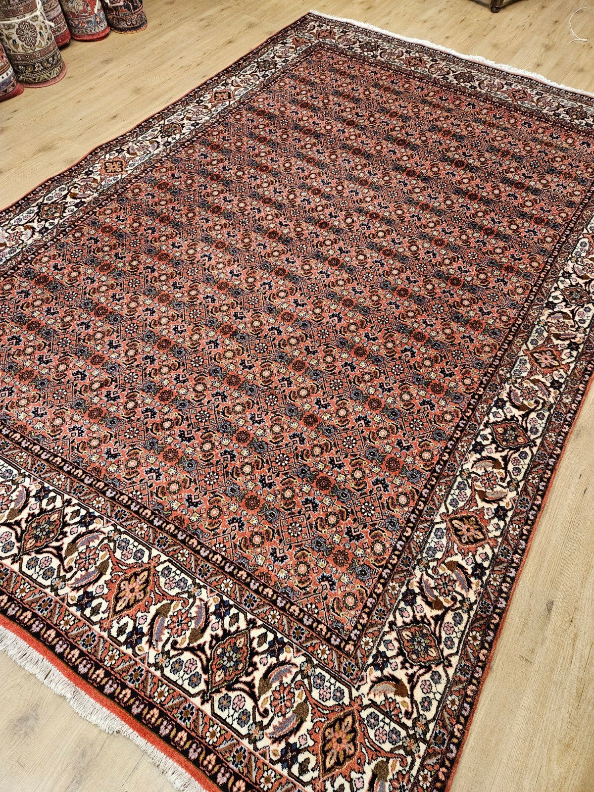 Vintage handgeknoopt perzisch tapijt bidjar 310x199, Info@SlatsAntiek.nl, Tweedehands, Perzisch, 150 tot 200 cm