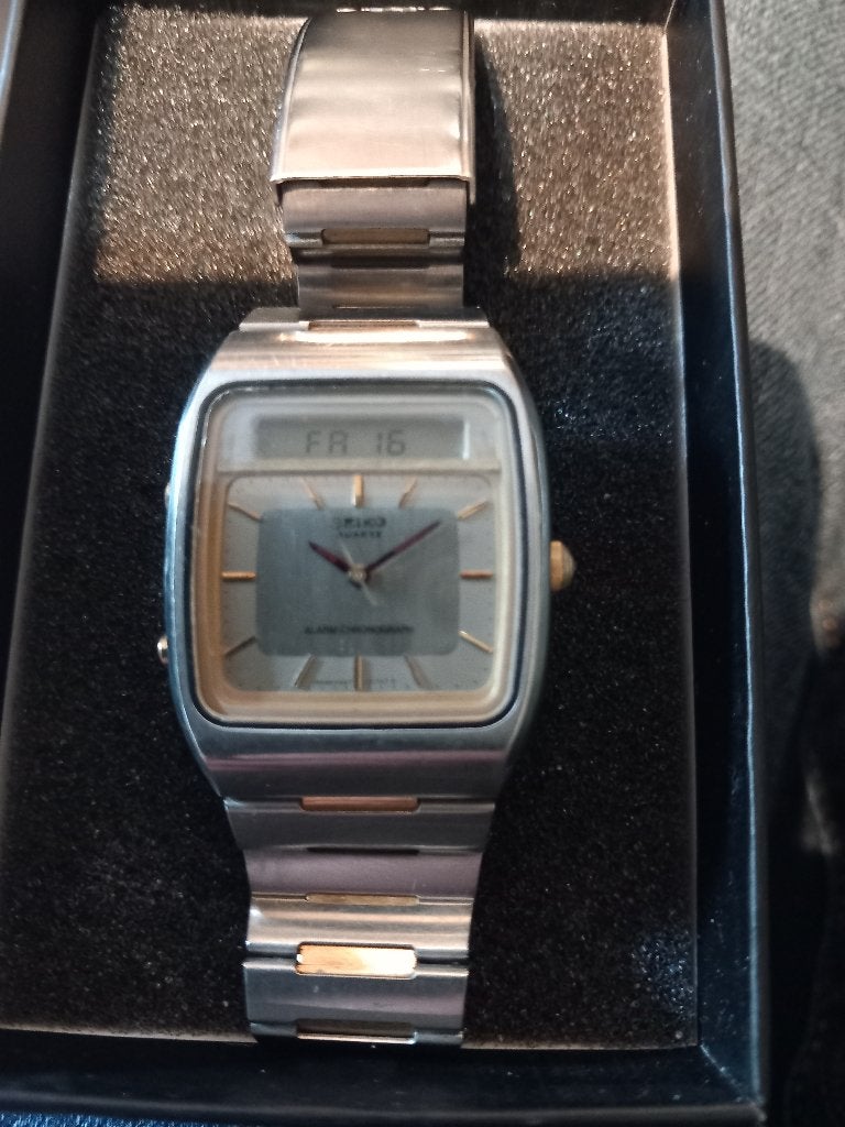 seiko quarts heren horloge, Sieraden, Tassen en Uiterlijk, Horloges | Heren, Gebruikt, Staal, Ophalen of Verzenden, Seiko