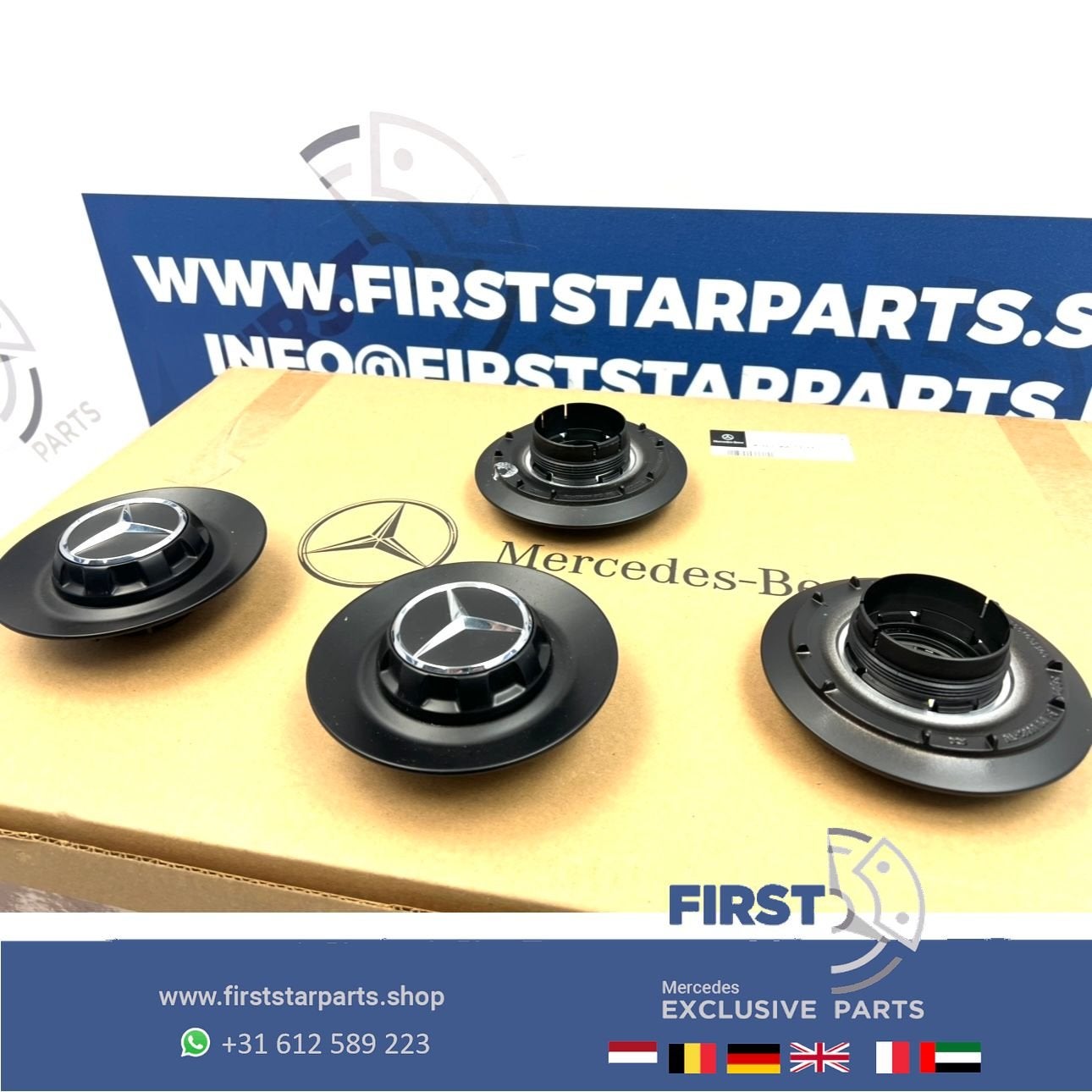 AMG NAAFKAPPEN SET 4 ZWART voor W253 C253 GLC63 GLC63S NAAFD, Gebruikt, -, -, Ophalen of Verzenden