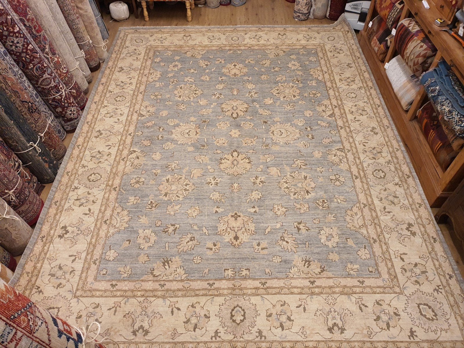 Handgeknoopt oosters tapijt ziegler 362x278, Perzisch, Vof Slats Antiek, Ophalen of Verzenden, 200 cm of meer