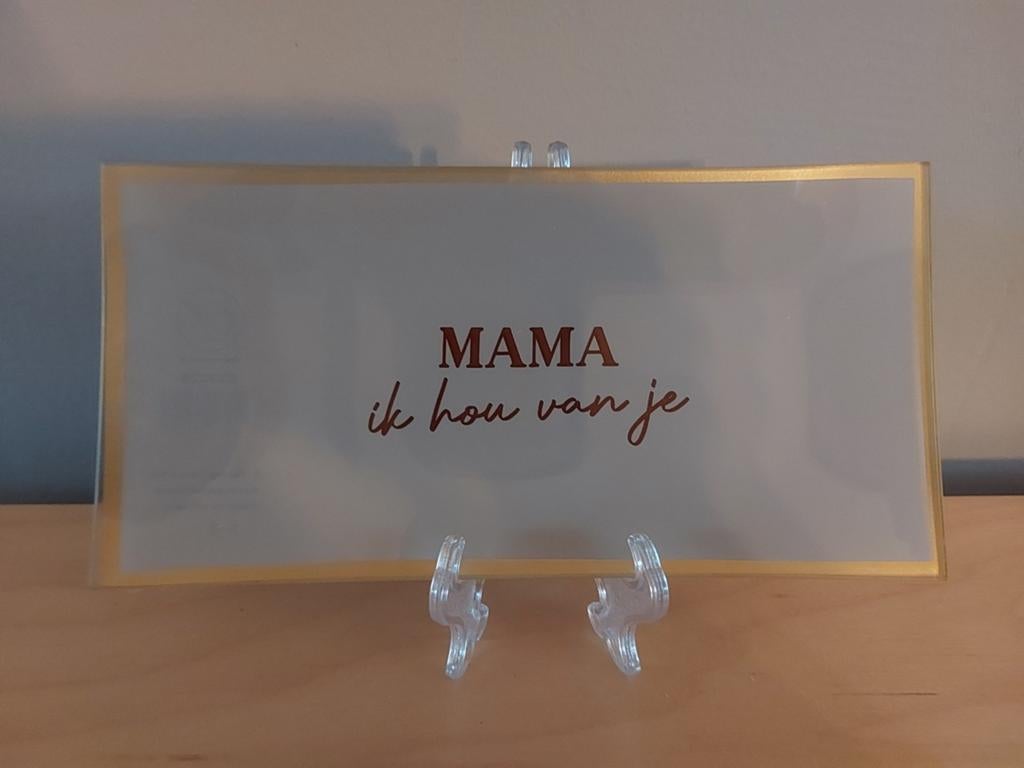 Leuk bordje met tekst : mama ik hou van je, Ophalen of Verzenden, Nieuw