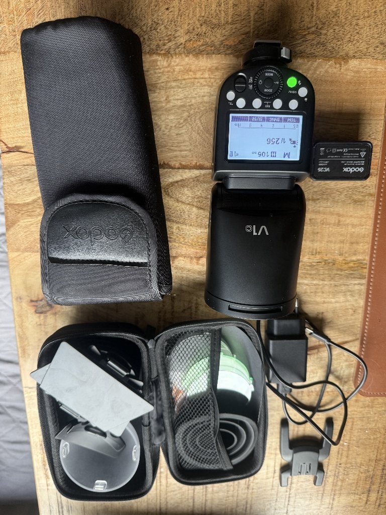 Godox speedlite V1 flitser voor canon, Ophalen, Canon, Canon, Externe flitser