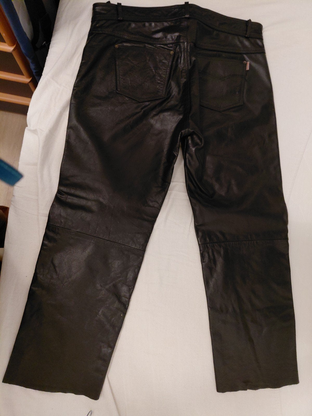 leren broek restyle 38 herenmaat, Ophalen, Zo goed als nieuw, Overige maten, Zwart