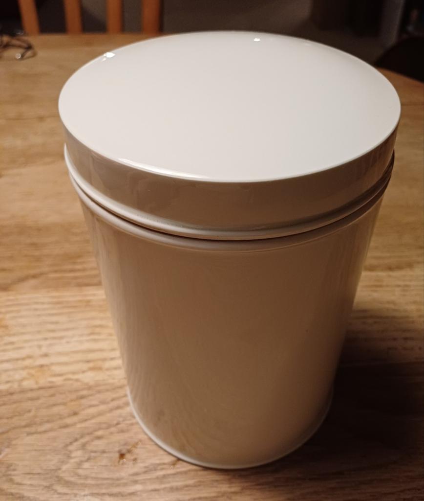 Vintage keramische pot met deksel, Huis en Inrichting, Ophalen of Verzenden, Keramiek, Overige stijlen, Overige typen