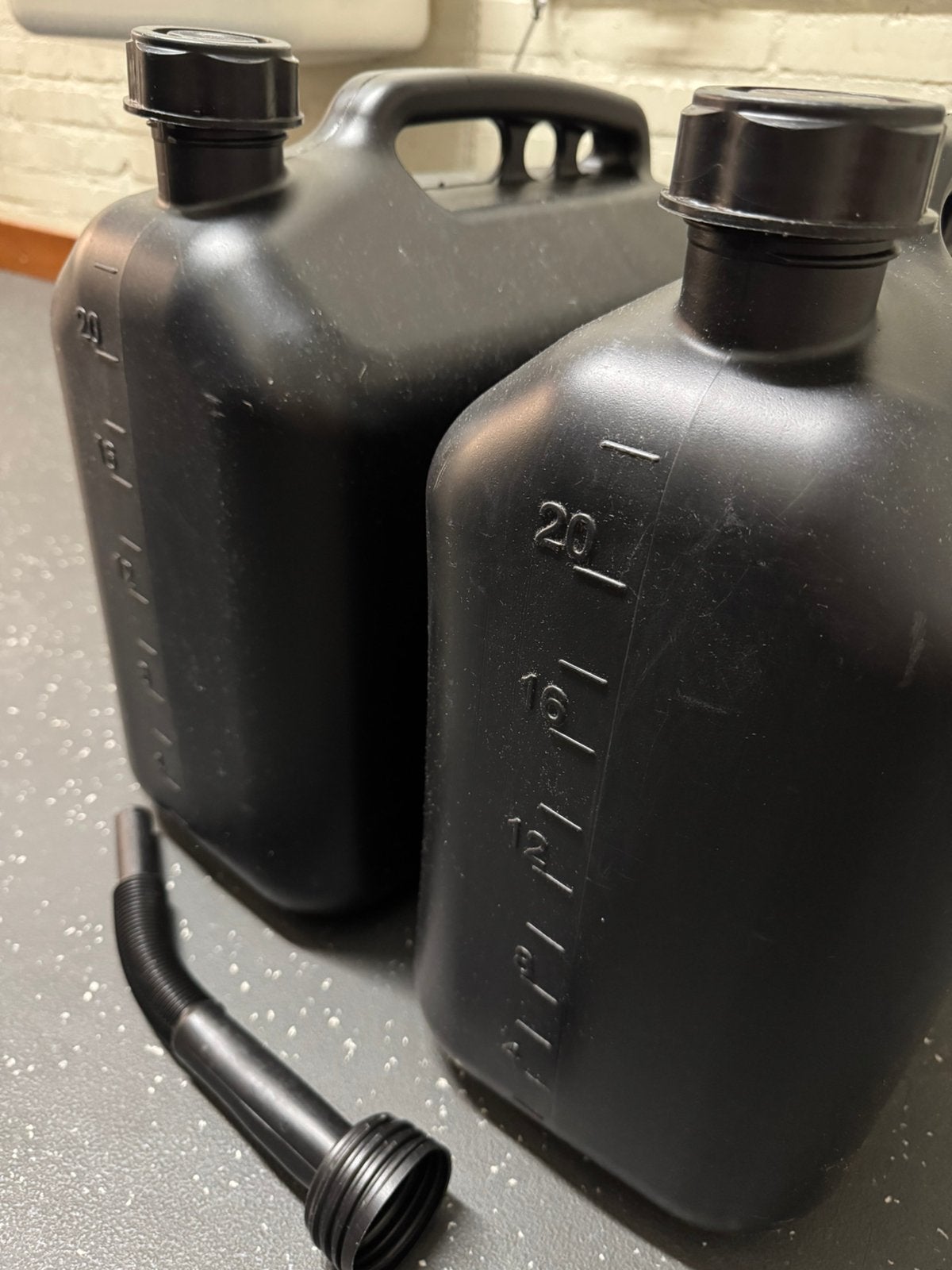 Jerrycan 2x20L Benzine/Petrol, Ophalen of Verzenden, Gebruikt