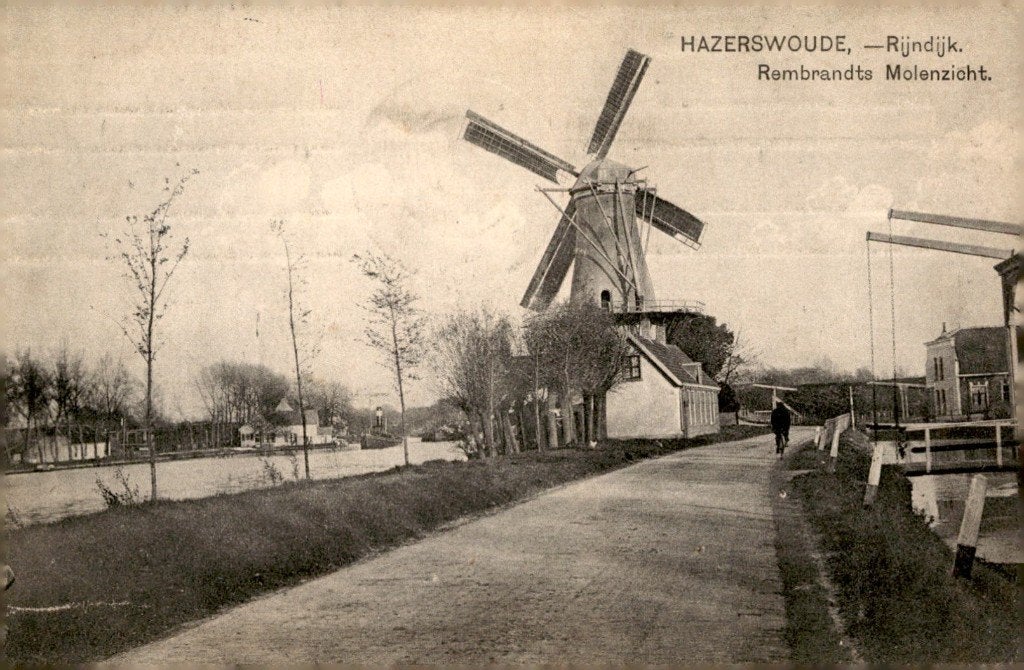 Hazerswoude Rijndijk Rembrandts Molenzicht # 794, Verzenden, Voor 1920, Gelopen