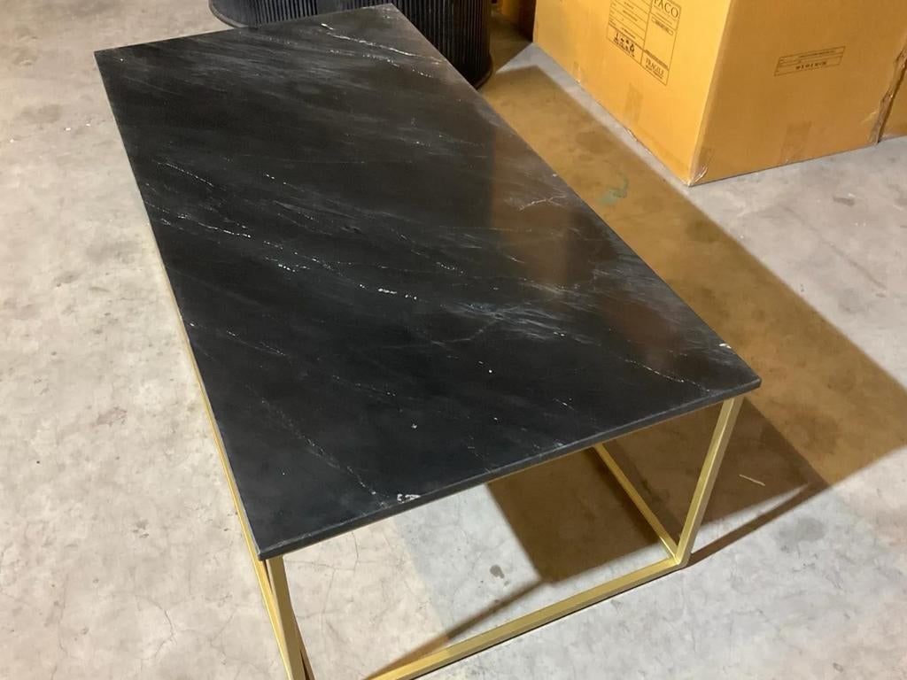 Echt marmer salontafel tafel, 100 tot 150 cm, Nieuw, Minder dan 50 cm, Rechthoekig