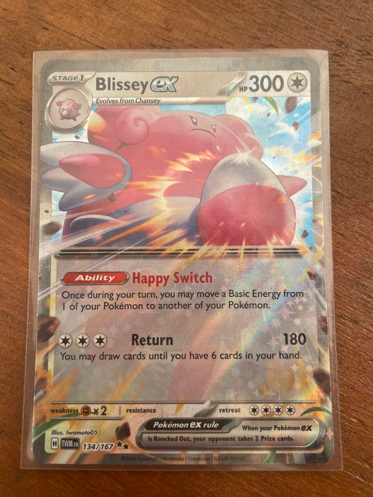 Blissey ex Pokémon Kaart - TWM 134/167, Ophalen of Verzenden, Zo goed als nieuw, Losse kaart