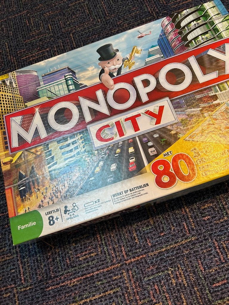 Monopoly city, Een of twee spelers, Ophalen of Verzenden, Zo goed als nieuw, Hasbro