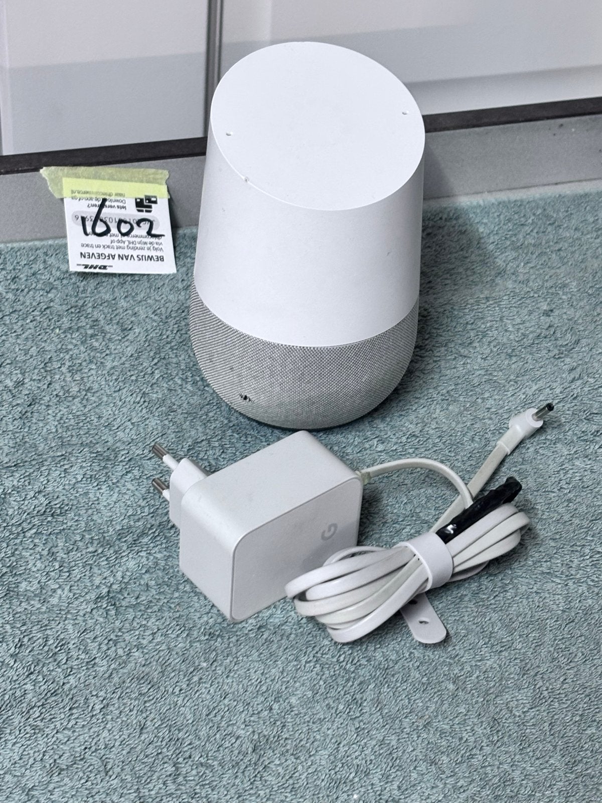 Google Home Speaker - Slimme speaker met Google Assistant, Audio, Tv en Foto, Luidsprekers, Gebruikt, Slimme speaker, Google, Inclusief oplader
