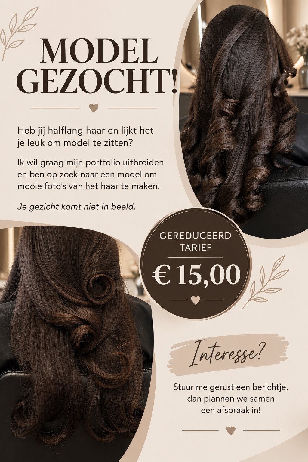 Model GEZOCHT, Sieraden, Tassen en Uiterlijk, Ophalen, Zo goed als nieuw, Pruik of Haarverlenging