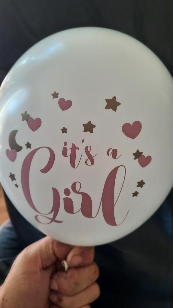 Ballonnen it's a girl, Ophalen of Verzenden, Nieuw, Versiering, Geboorte of Huwelijk