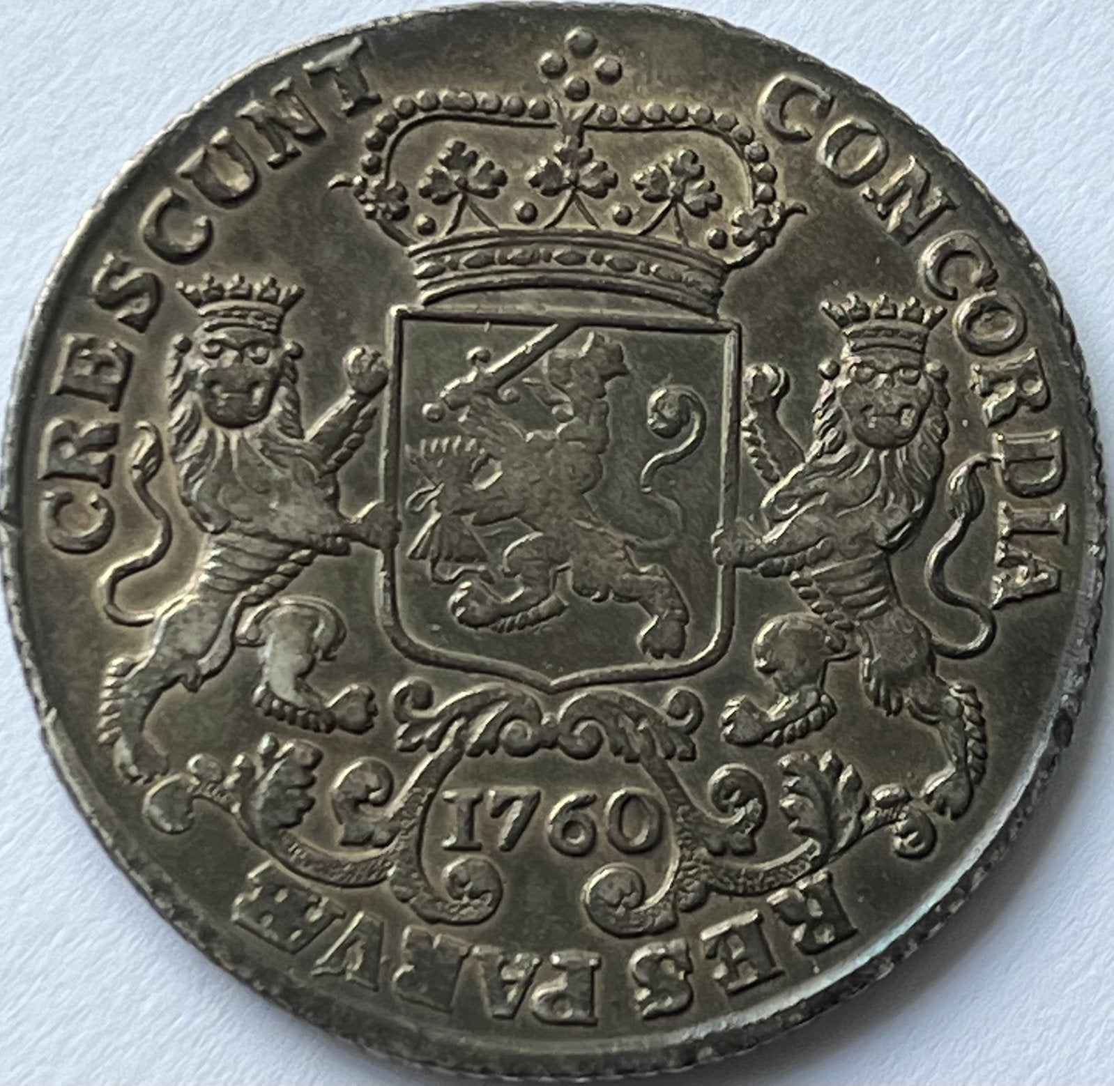 West-Friesland zeldzame dukaton 1760 met klop, Vóór koninkrijk, Zilver, Losse munt, Overige waardes
