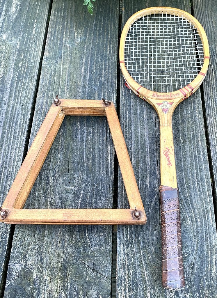 Oud Tennis Racket Pinguin (Model de Luxe Wings) - vintage, Ophalen of Verzenden, Gebruikt, Racket, Overige merken