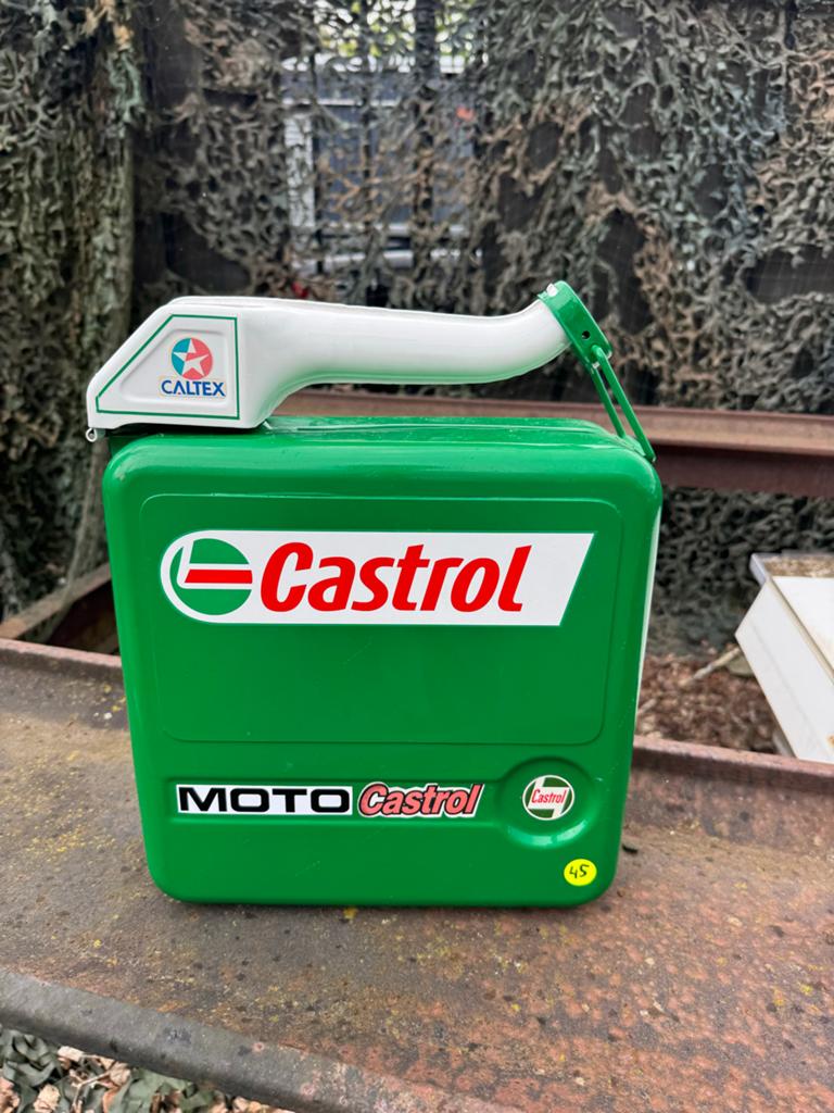 Vintage Castrol Moto Jerrycan - 10L Groen, Auto diversen, Overige Auto diversen, Ophalen