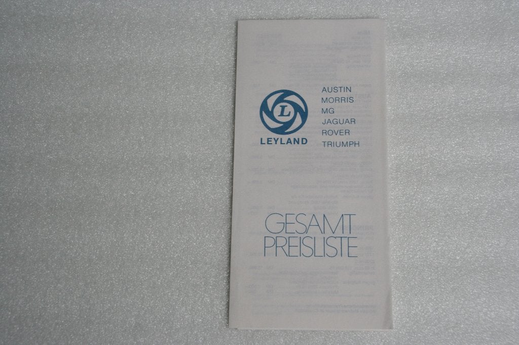 Folder British Leyland prijslijst (01-04-1976) (3), Ophalen of Verzenden, Nieuw, Overige merken