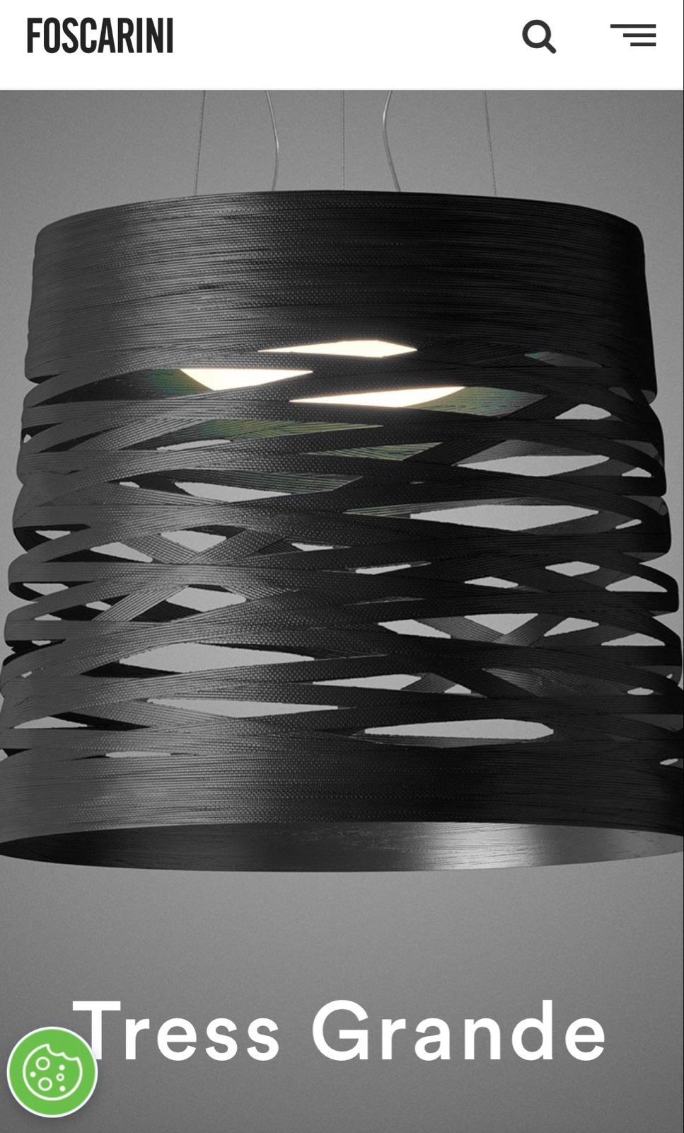 Foscarini Tress Grande Zwarte Hanglamp - Designklassieker, Ophalen, Gebruikt, Kunststof, Overige fittingen