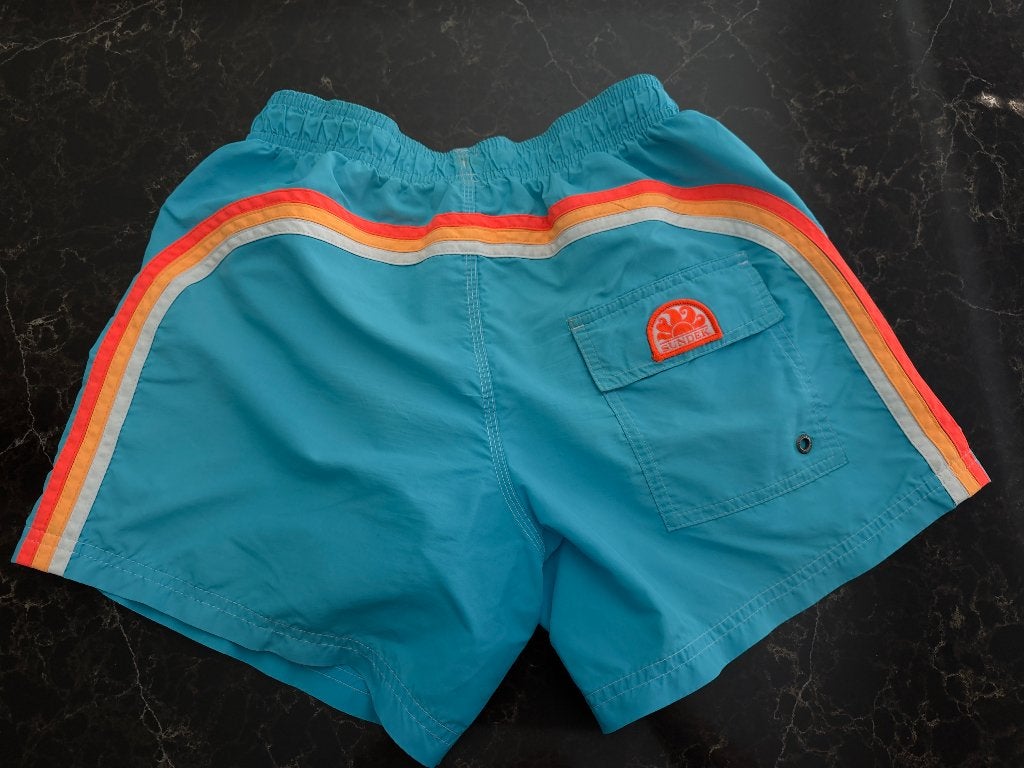 Zo goed als nieuwe Sundek zwemshort maat s (14-16 jaar), Ophalen of Verzenden, Maat 46 (S) of kleiner, Blauw, Zwemshort