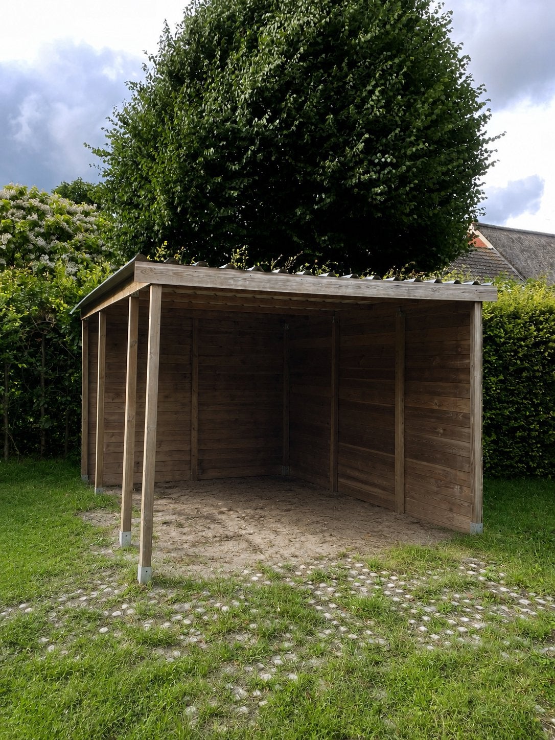 Houten Carport - 4x3x2.20m - Bescherming voor uw voertuig, Ophalen, Gebruikt, Carport
