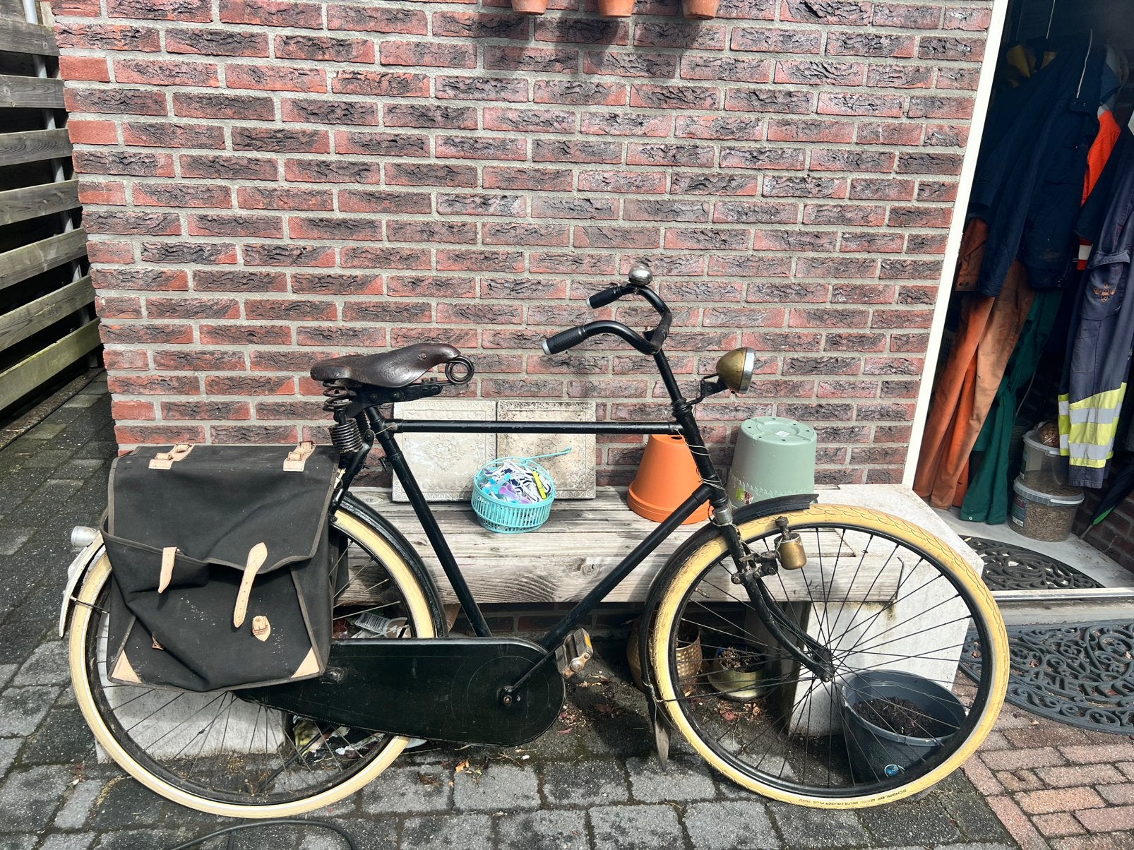 Simplex herenfiets jaren 40, 59 cm of meer, Ophalen, Terugtraprem, Jaren '40