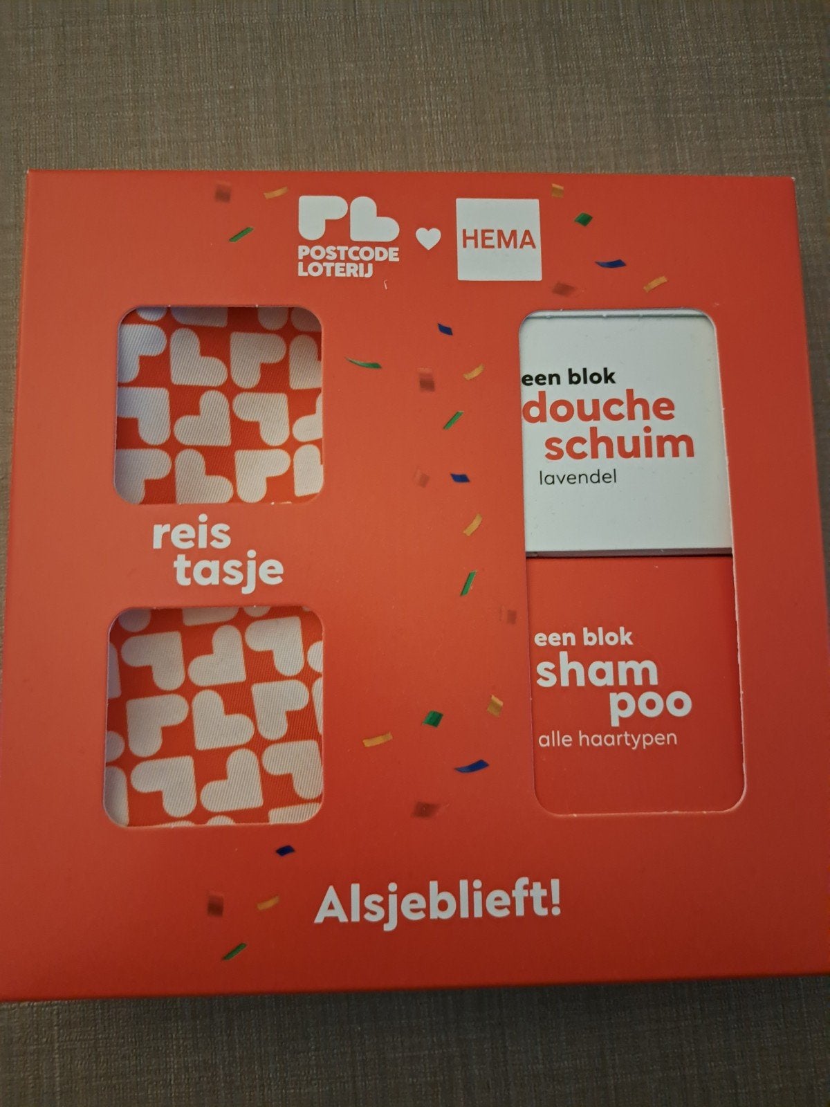 Hema cadeauset: reistasje, douche- & shampoo, Ophalen, Nieuw, Bad & Douche