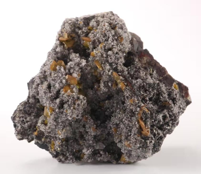 STURMANIET op CALCIET uit de N'Chwaning II mijn, VERKOCHT!, Verzamelen, Mineralen en Fossielen, Mineraal, Ophalen of Verzenden