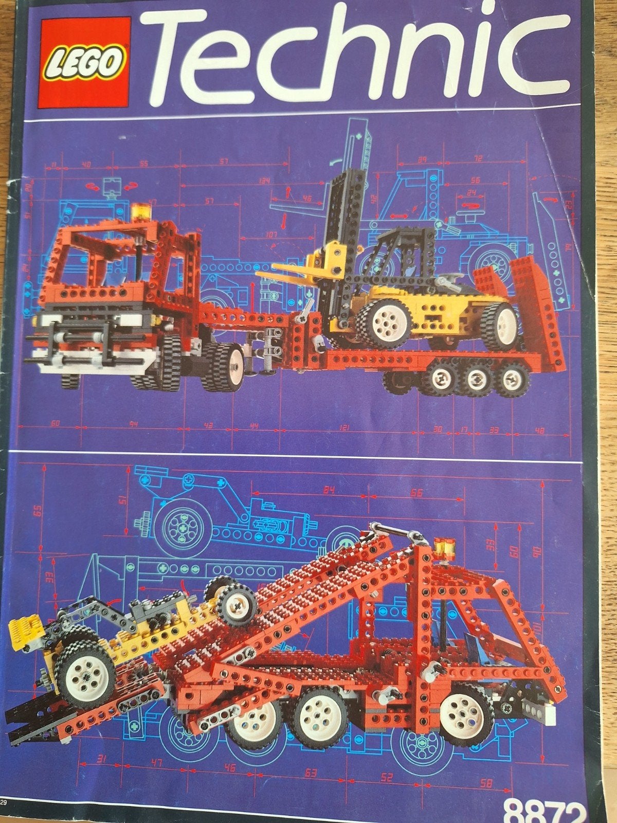 LEGO Technic 8872 Sleepwagen met Vorkheftruck, Ophalen of Verzenden, Gebruikt, Overige merken