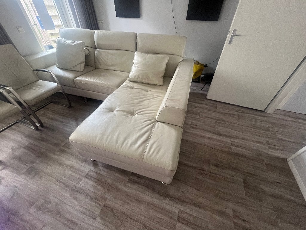 Hoekbankstel en 2 stoelen, Ophalen of Verzenden, Gebruikt, Leer, Leren hoekbank