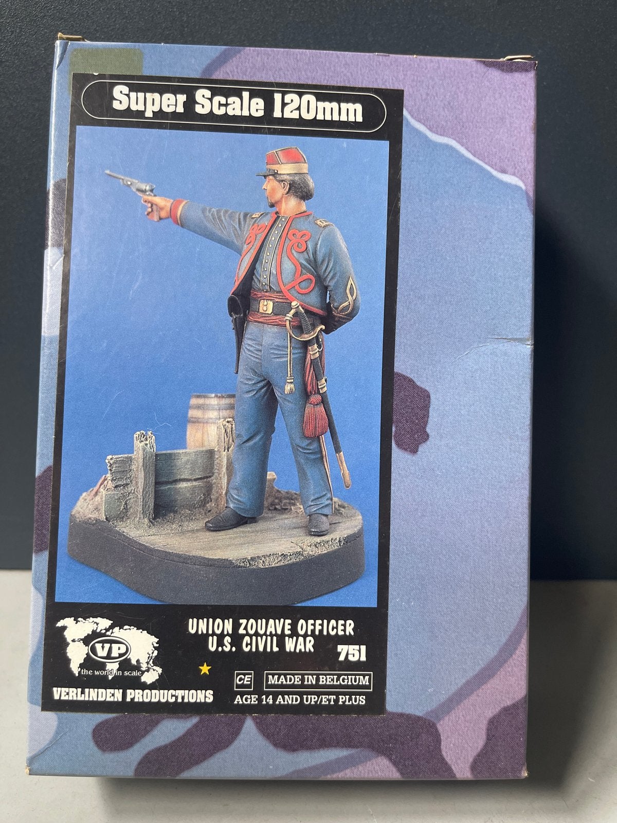 Verlinden Productions Union Zouave Officer 120mm, Ophalen of Verzenden, Nieuw, Groter dan 1:35, Figuur of Figuren