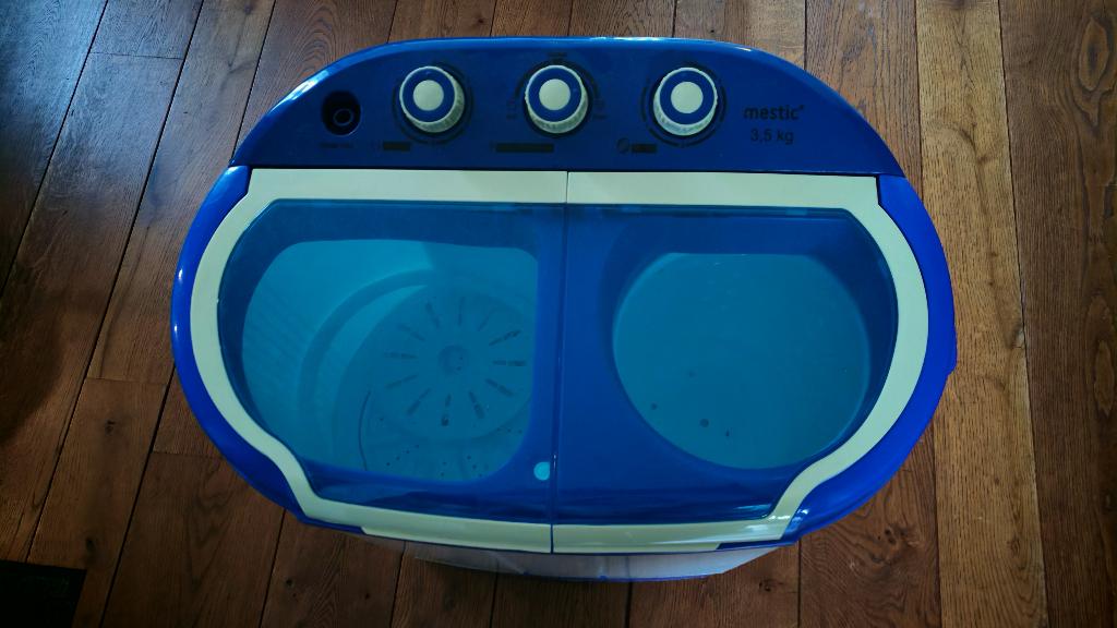 Campingwasmachine met centrifuge, Ophalen, Gebruikt