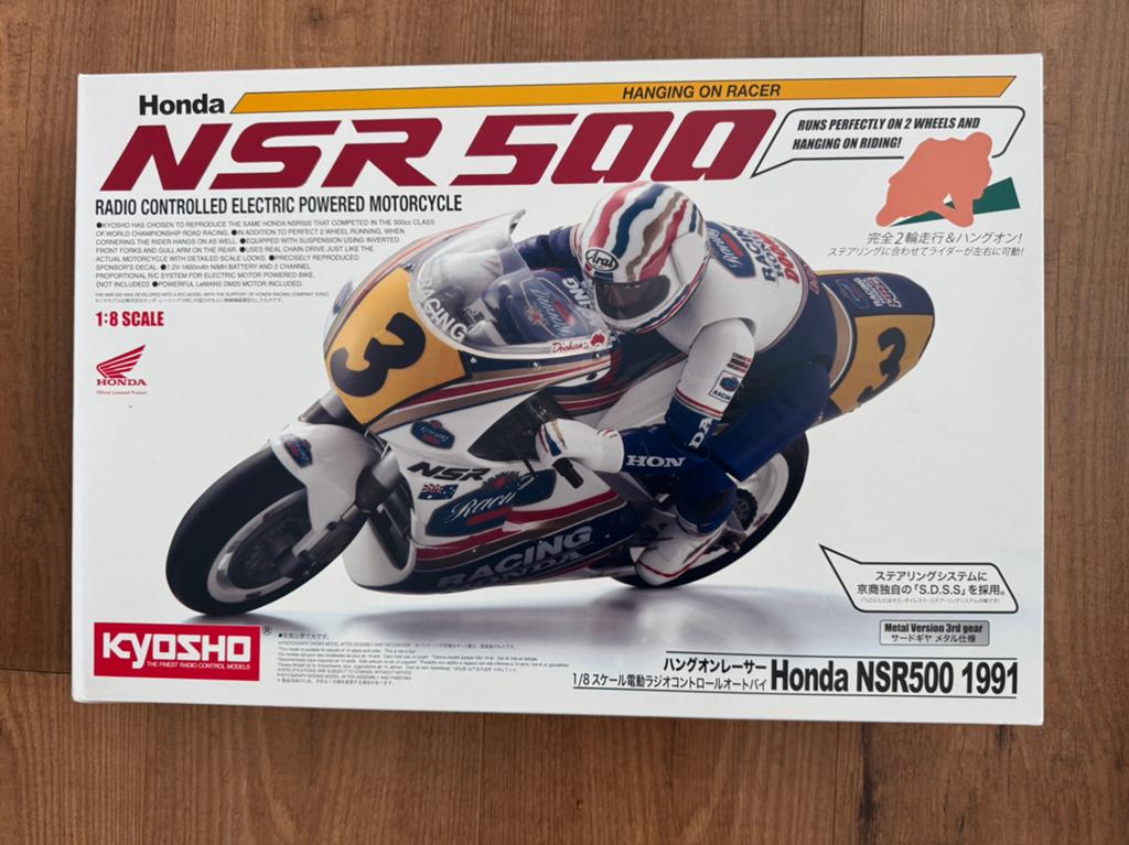 Kyosho Honda NSR 500 Hang on Rider nieuw in doos, Overige merken, Ophalen of Verzenden, Zo goed als nieuw, Groter dan 1:32