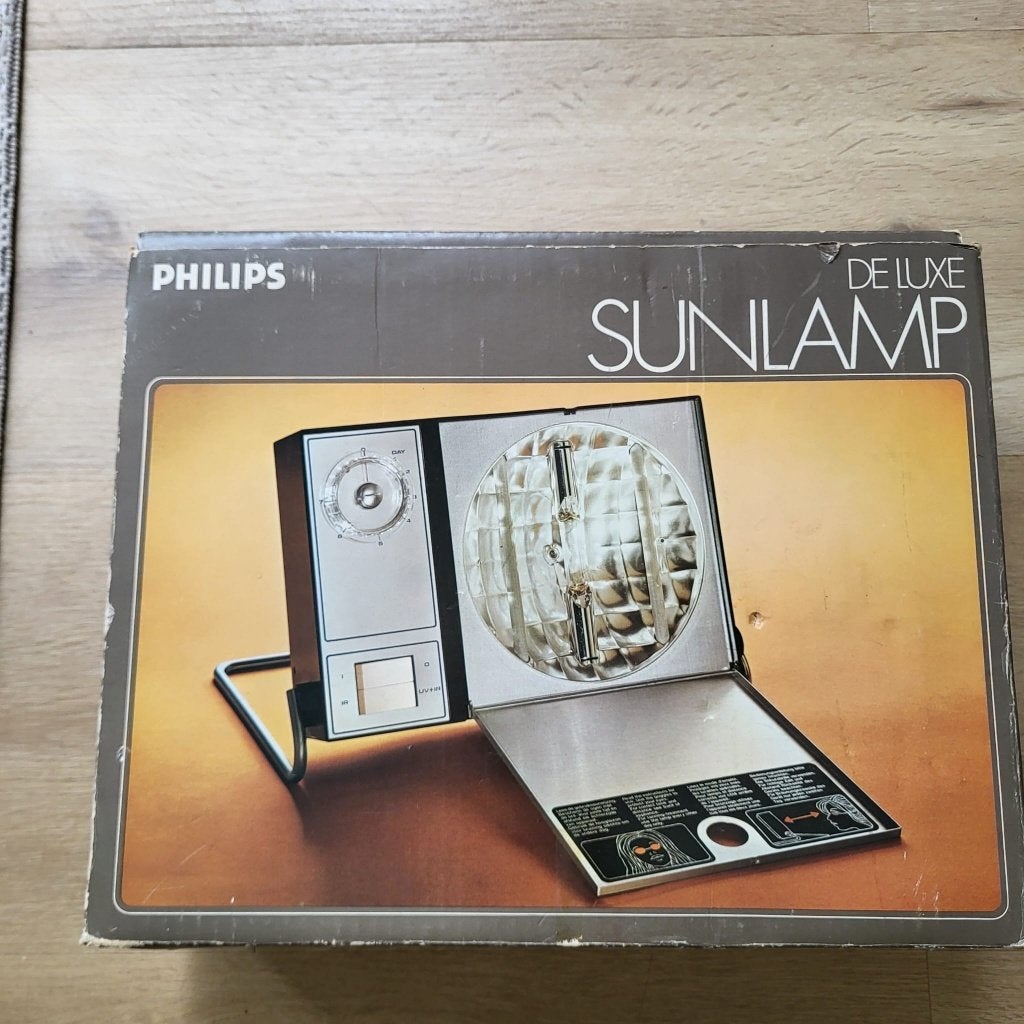 Vintage Philips de luxe selector sunlamp HP 3110 compleet, Witgoed en Apparatuur, Zonnebanken en Gezichtsbruiners, Ophalen of Verzenden