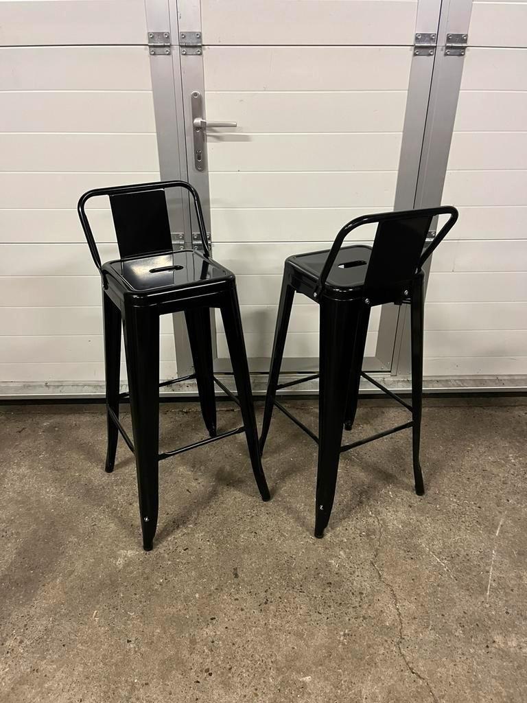 Partij 25 stuks Metalen Tolix krukken met rugleuning nieuw, Ophalen, 5 krukken of meer, 60 tot 90 cm, Nieuw