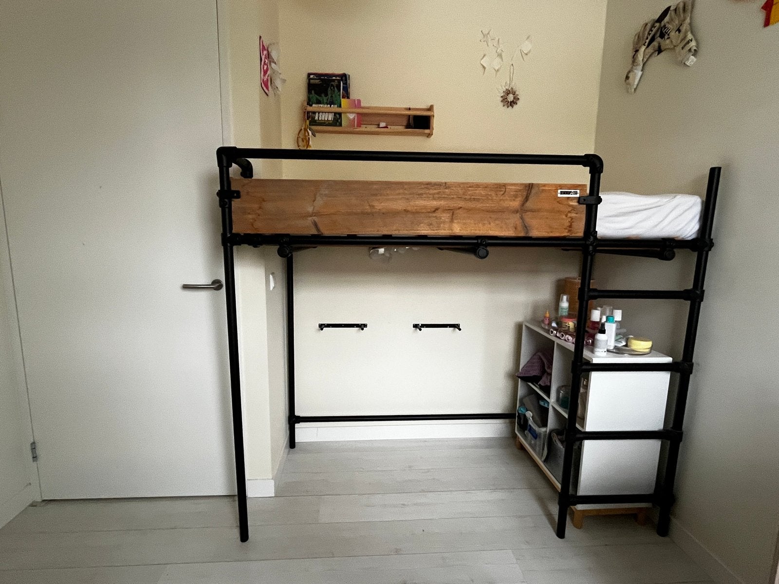 Op maat gemaakt hoogslaper voor nis van 180 cm breed, Ophalen, Hoogslaper, Eenpersoons, Minder dan 160 cm